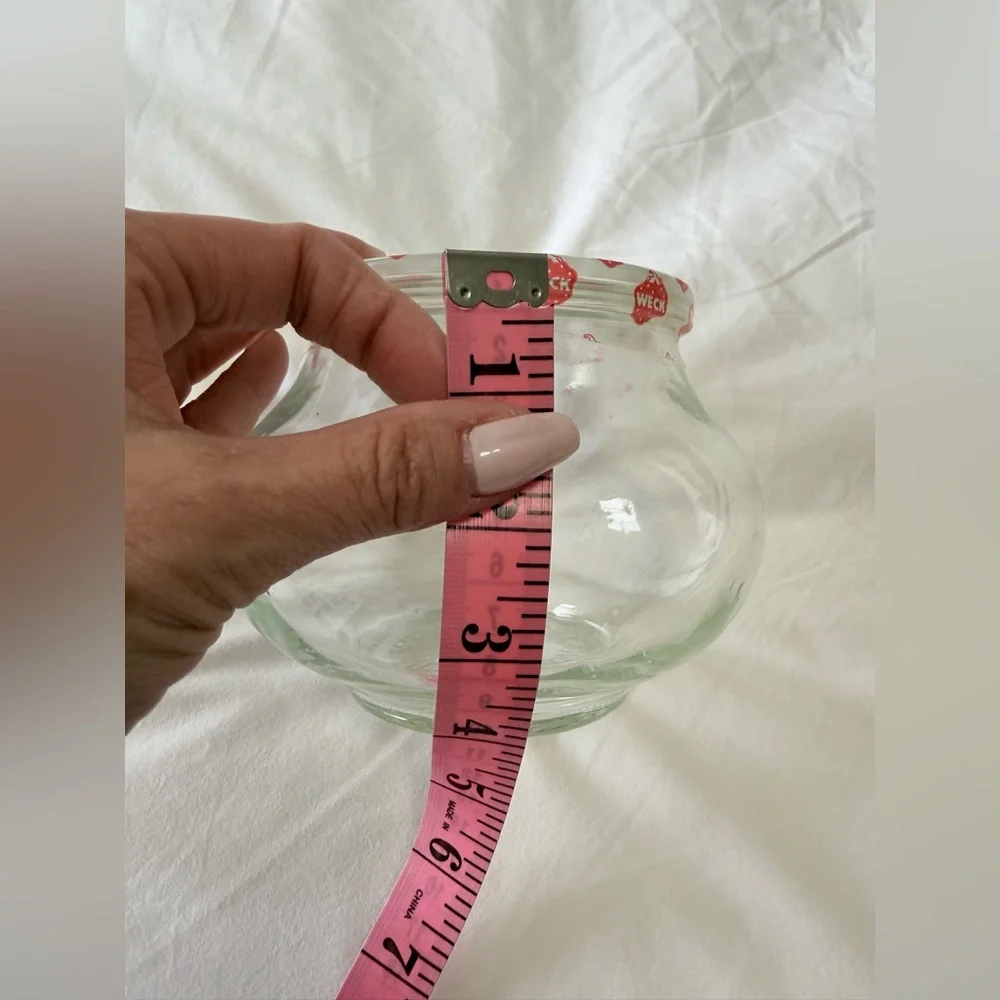 WECK | Lot Of 4 | 1 & 1/2 Liter Glass Jars Rundrand Tulip Strawberry Canning New